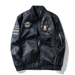 Stockriders Motorcycle Luxury Bomber Trench Jackets Men Big Size Baseball Skull