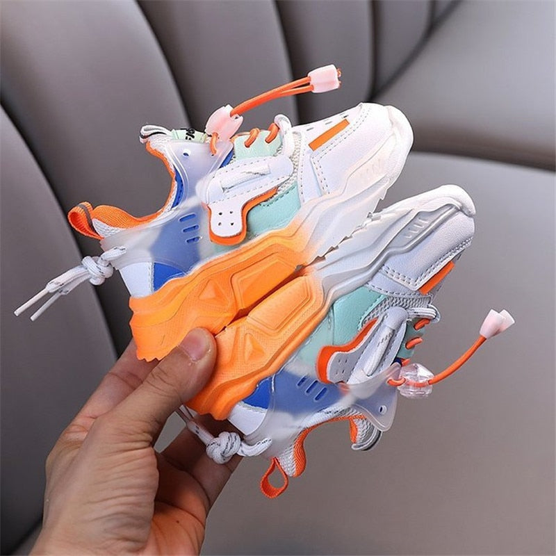 Children Shoes Girls Boys Casual Shoes Fashion Colorblock