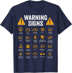 Funny Driving Warning Signs 101 Auto Mechanic Gift Driver T-Shirt Fashion Casual
