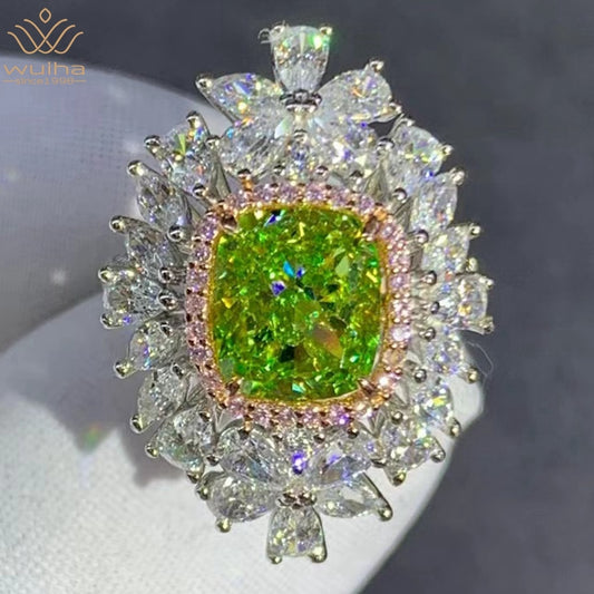 Vintage Solid 925 Sterling Silver 3EX Cushion Cut 3CT VVS D Color Created