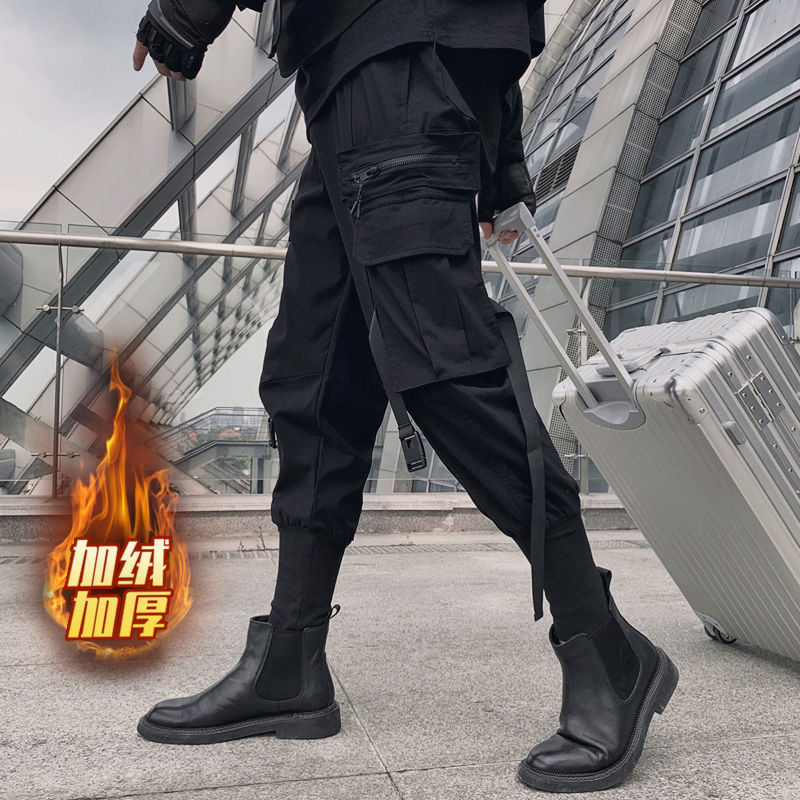 Black Cargo Pants Joggers Men Harajuku Swag Streetwear Military Techwear