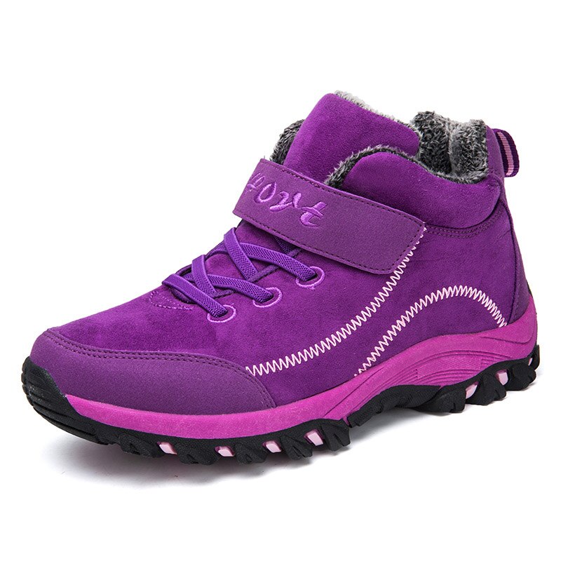 Waterproof Winter Men Boots with Fur Warm Snow Women Boots Men Work