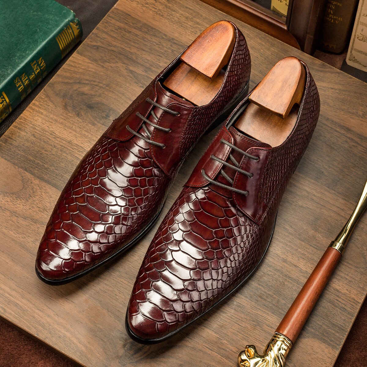Mens Dress Shoes Luxury Handmade Professional Formal Derby Shoes