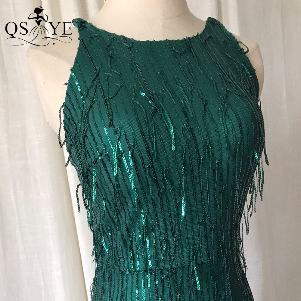 Homecoming Dresses: Evening Dresses Sequin Mermaid Long Party Dress Halter Neck