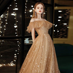 Boat Neck High-end Evening Dress Prom Party Gown Robe