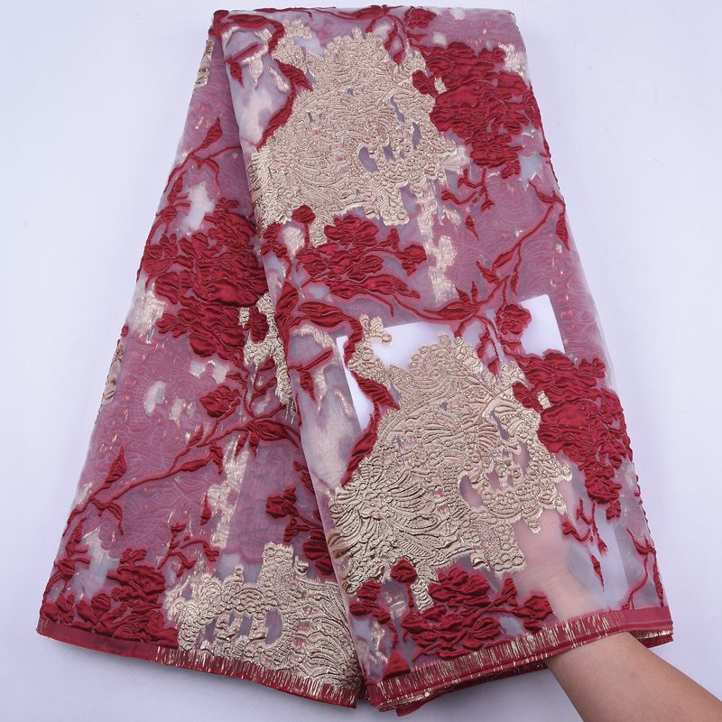 Brocade Jacquard Lace Fabric French Lace Fabric High Quality African Nigerian