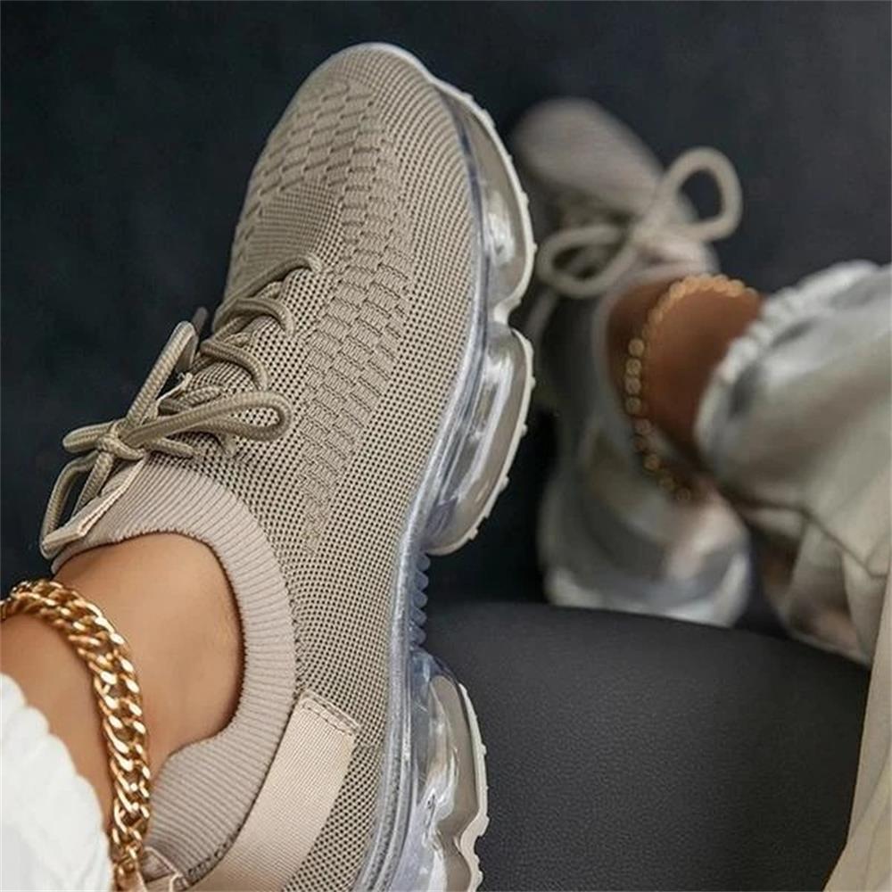 Women Sneakers Trends Autumn Stretch Fabric Ladies Breathable Cas