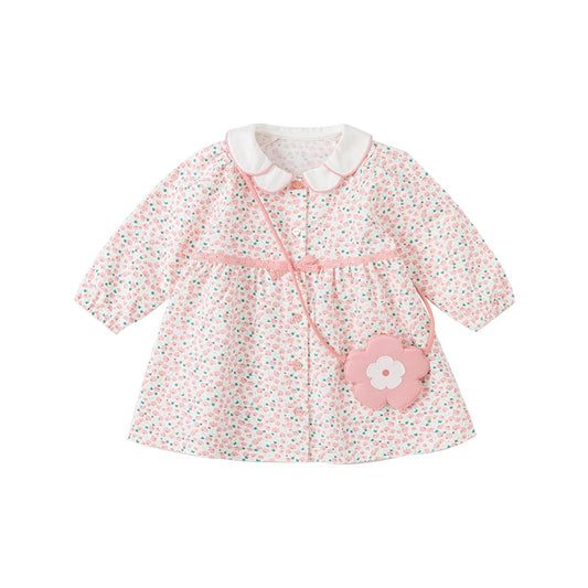 dave bella spring baby girls fashion bow floral dress with a small bag