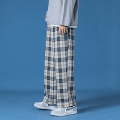 Wide Pants Casual Elastic Leg opening Ankle Length Pants Men
