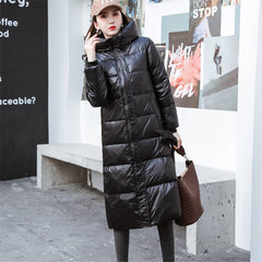 Winter Down Cotton Jackets Women Clothes Long Parkas Slim Hooded