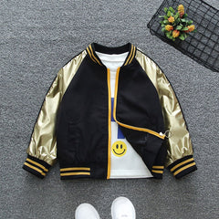 Fashion Baby Boys Jacket Spring Autumn Baseball Jacket Kids Bright