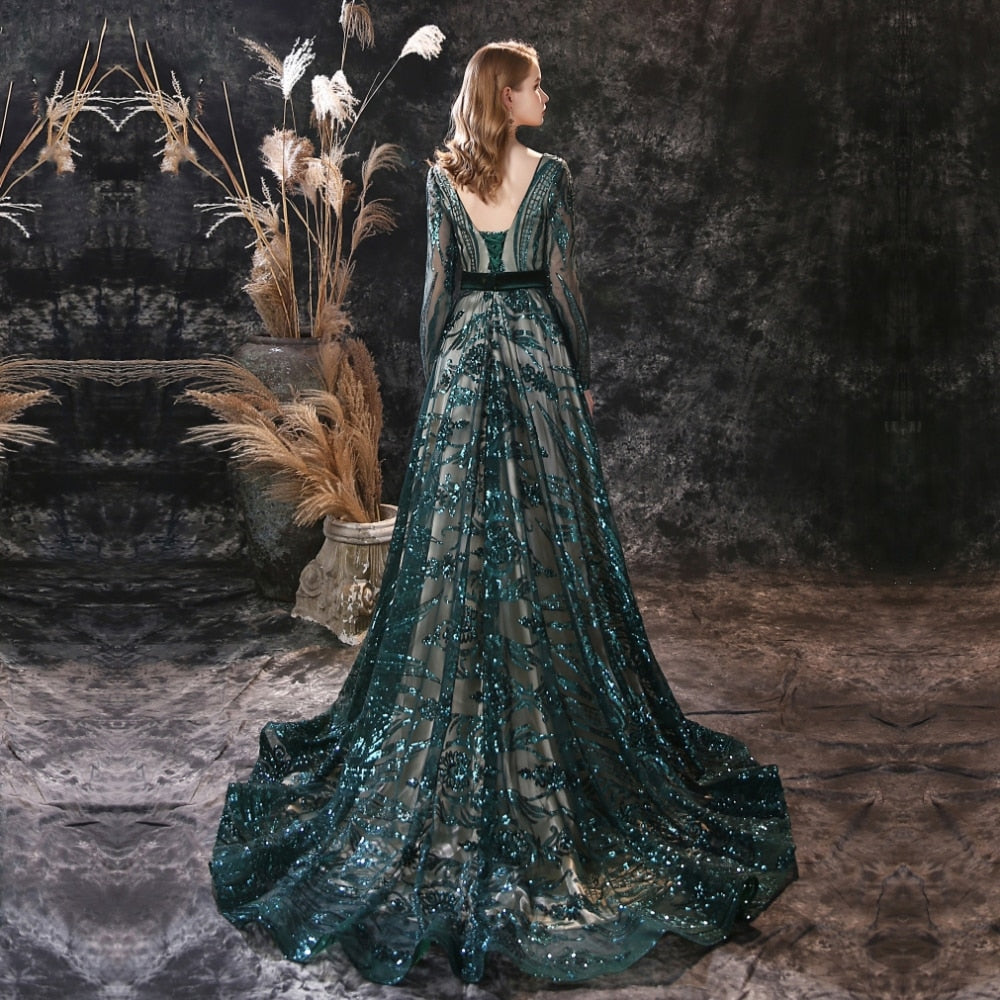 Evening wear Dresses: Long Evening Dresses Elegant Mermaid Long Sleeve