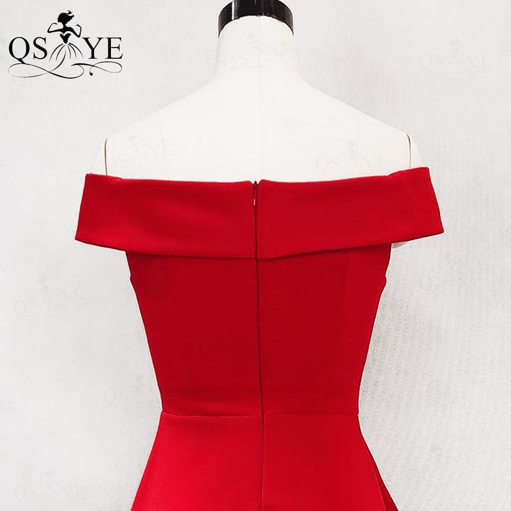 Homecoming Dresses: Prom Dresses Off Shoulder Evening Gown A Line Stretch Party