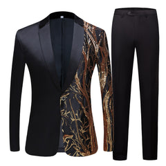 Men's black  Sequin Party Blazer Slim Fit Wedding Party Suit Jackets