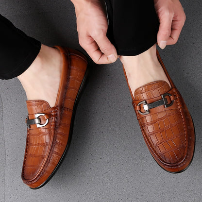 Men Loafers Real Leather Shoes Fashion Men Boat Shoes Brand Men