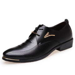 Luxury Brand PU Leather Fashion Men Business Dress Loafers Pointy