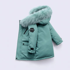 Winter White duck down Jacket Boys Parka Thick Warm Baby Outerwear Coat