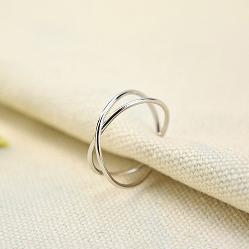 Simple Fashion Silver Color Feather Dolphin Adjustable Ring Exquisite Jewelry