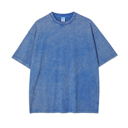 High Street Summer Washed Cotton T-Shirt Tees For Men Unisex