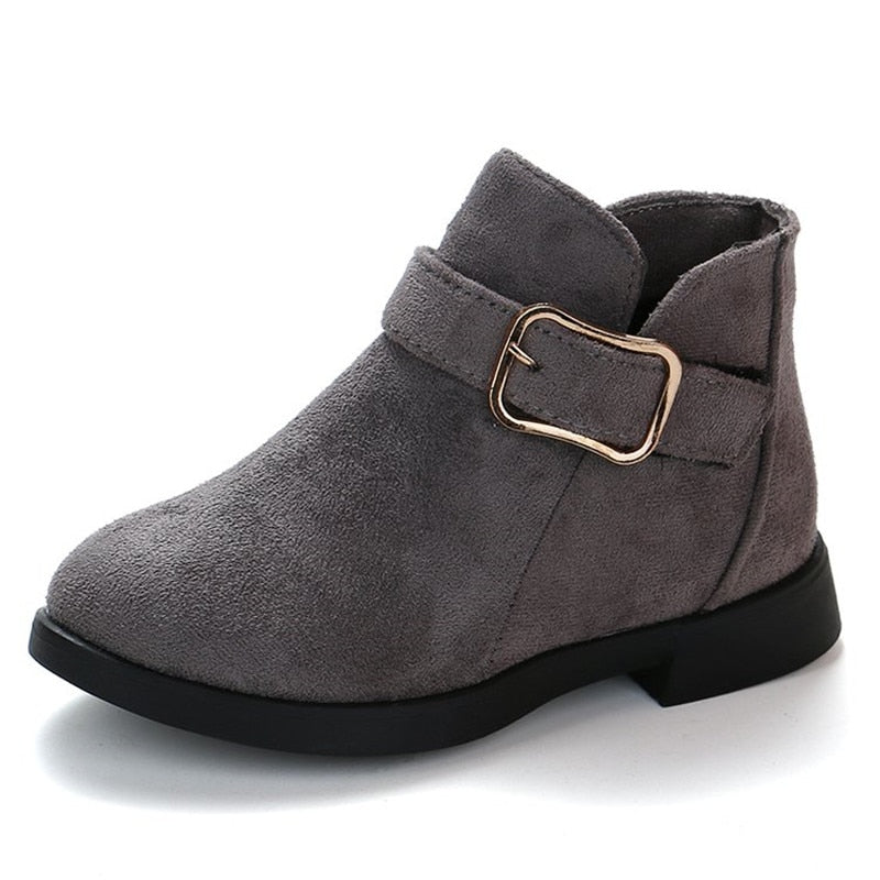 Winter Girls Winter Boots Classic Buckle Kids Ankle Boots Children Martin Boots