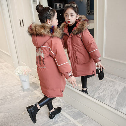 Girl Winter Jacket Kids Outdoor Warm Coat Thick Parka Children Clothing