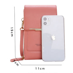 Women Bags Soft Leather Wallets Touch Screen Cell Phone Purse Crossbody