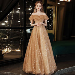 Boat Neck High-end Evening Dress Prom Party Gown Robe