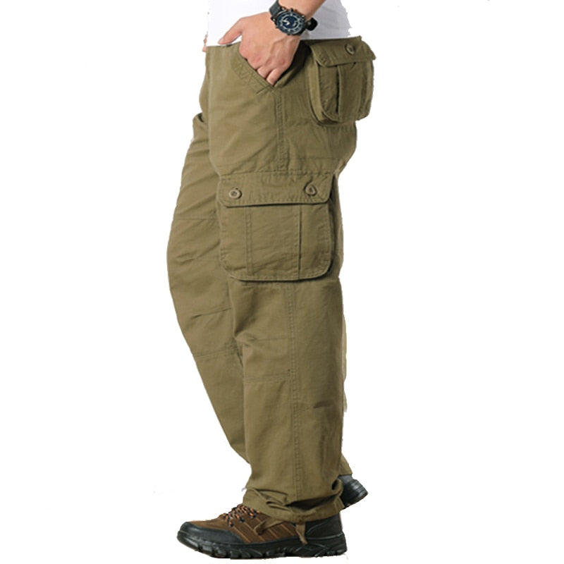 Men Cargo Pants Casual Multi Pockets Military Tactical Pants Male