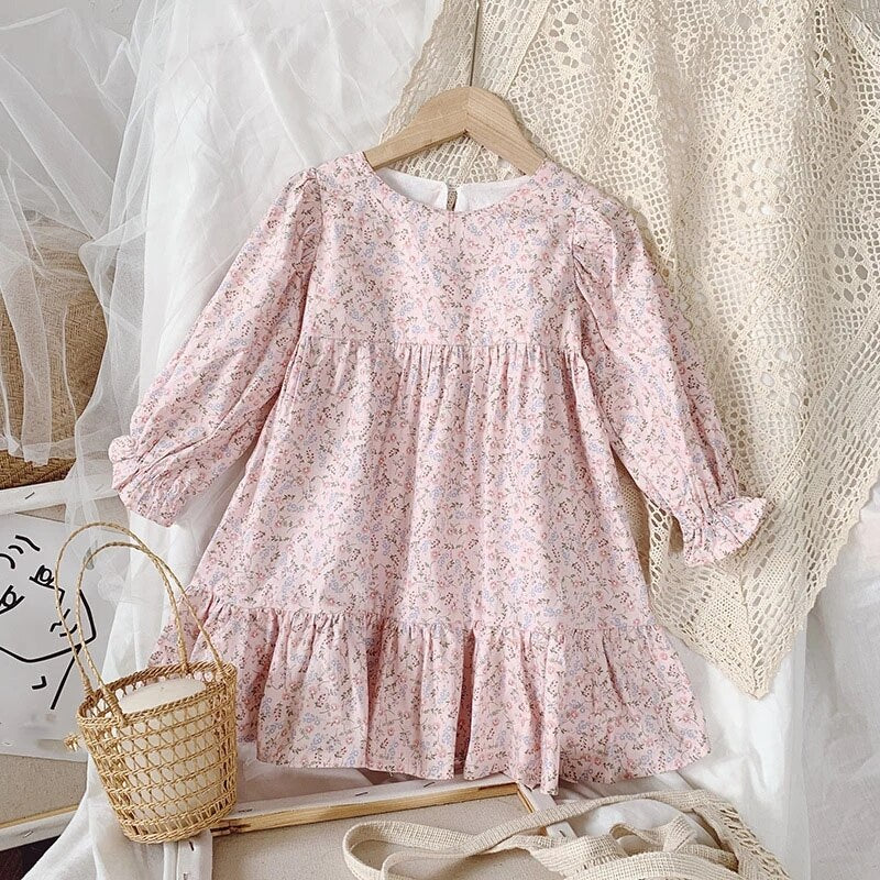 Girls Dress Autumn Children Dresses Palace Style Baby Kids Toddler