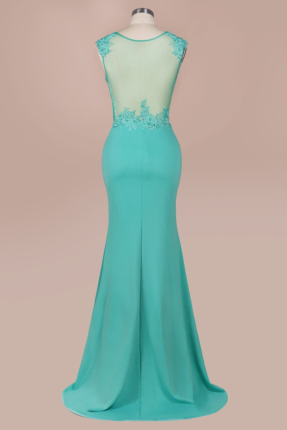 Homecoming Dresses: Prom Dresses Long Illusion Sleeveless Evening Party