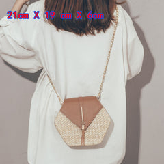 Small Straw Bucket Bags For Women Summer Crossbody Bags Lady Travel