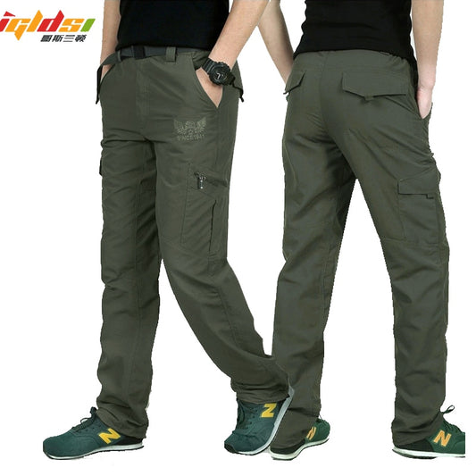 Men Military Style Cargo Pants Men Summer Waterproof Breathable