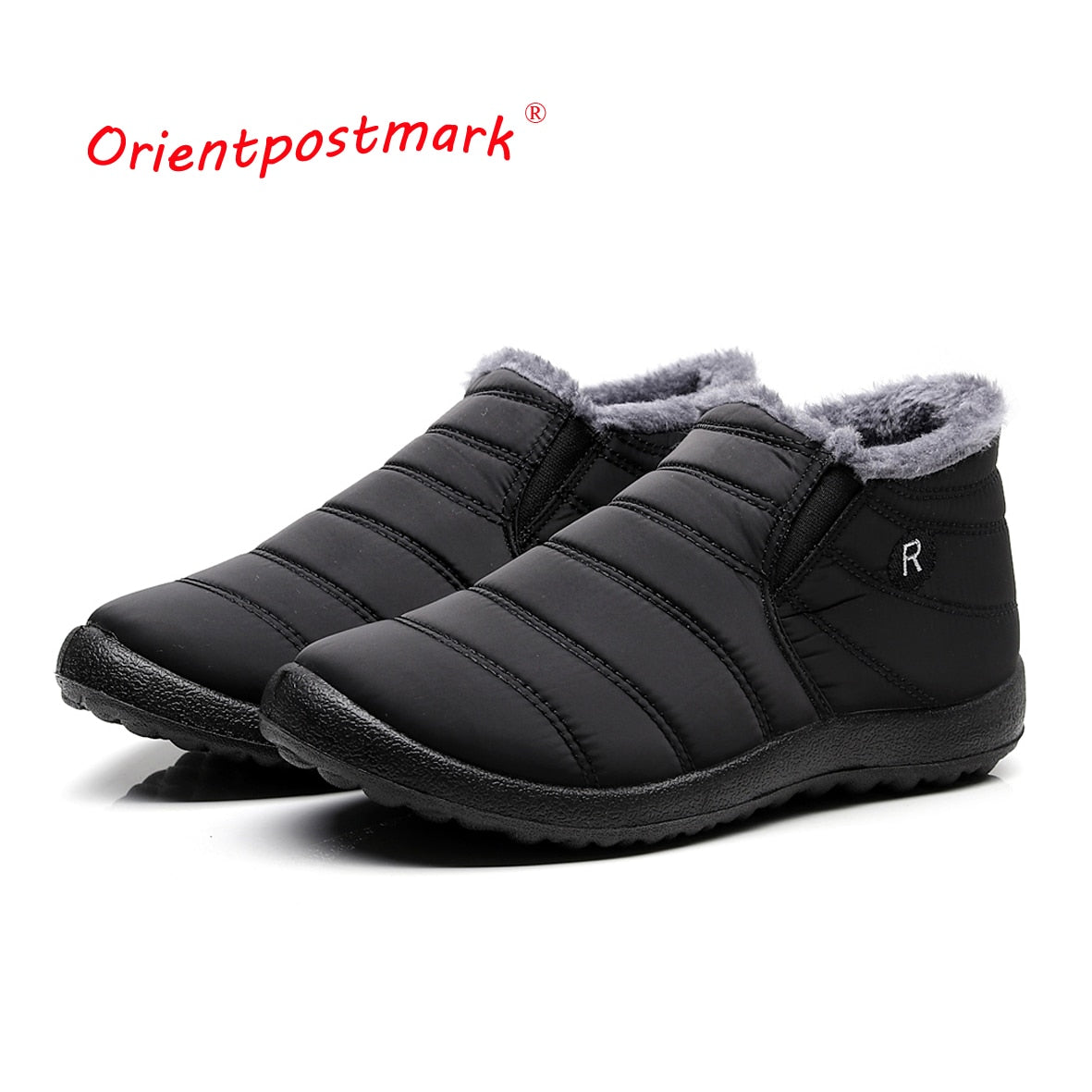 Men Snow Boots Ankle Boots Winter Boots Unisex Couples Solid Color