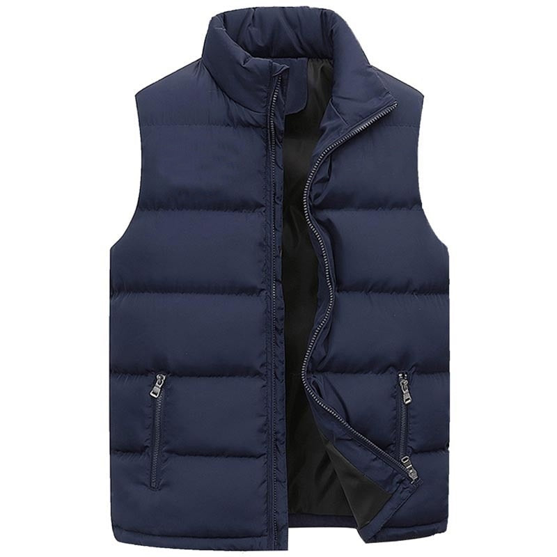 Men's Fashion Down Vest Jackets Casual Printed Vest Sleeveless Outdoor