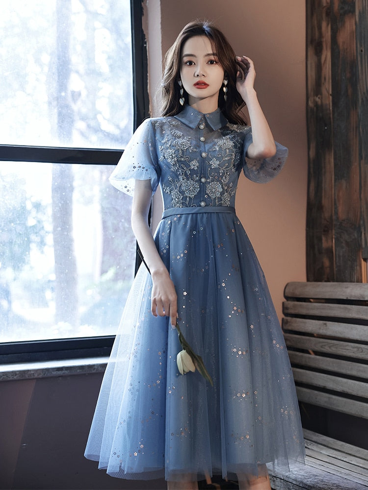 Homecoming Dresses: Lace Prom Dresses High Neck Party Graduation Dress
