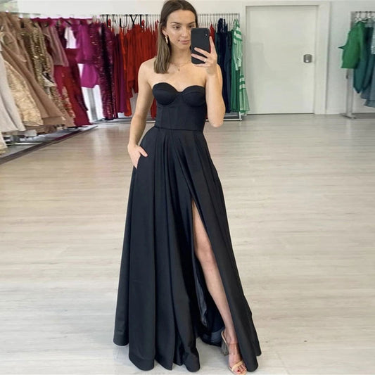 Homecoming Dresses: Strapless Evening Dress Formal Party