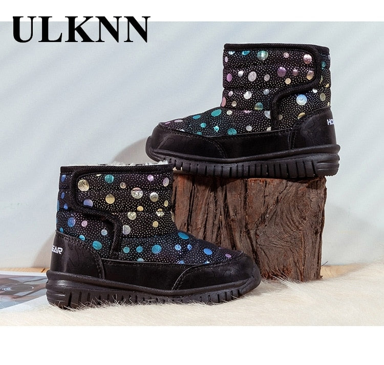 Cotton-Padded Shoes For Children Kids Snow Boots Style Plus