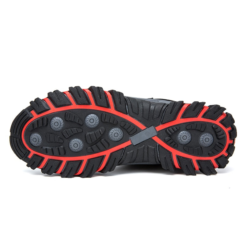 Waterproof Winter Men Boots with Fur Warm Snow Women Boots Men Work