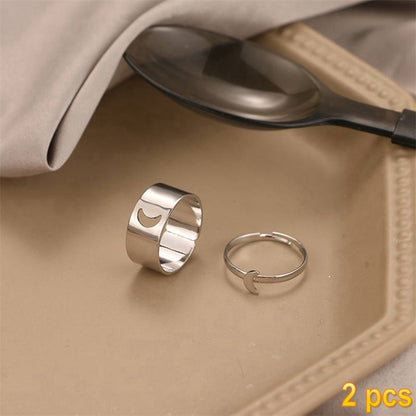 Trendy Gold Butterfly Rings For Women Men Lover Couple Rings Set