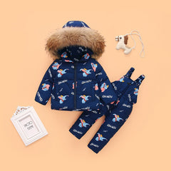 children down jacket suits for men and women baby suspenders