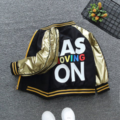 Fashion Baby Boys Jacket Spring Autumn Baseball Jacket Kids Bright