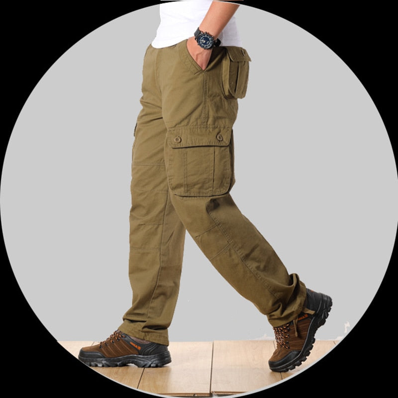 Men Cargo Pants Casual Multi Pockets Military Tactical Pants Male