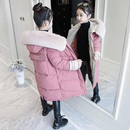 Girl Winter Jacket Kids Outdoor Warm Coat Thick Parka Children Clothing