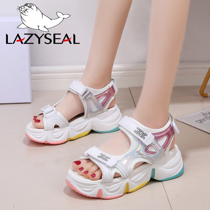 LazySeal Platform Sandals Female Summer Women Thick Bottom