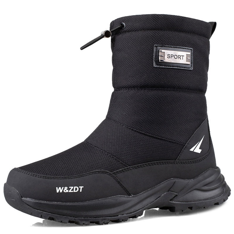 Winter High Boots for Man Outdoor Travel Snow Boots Zipper Non-slip Cotton