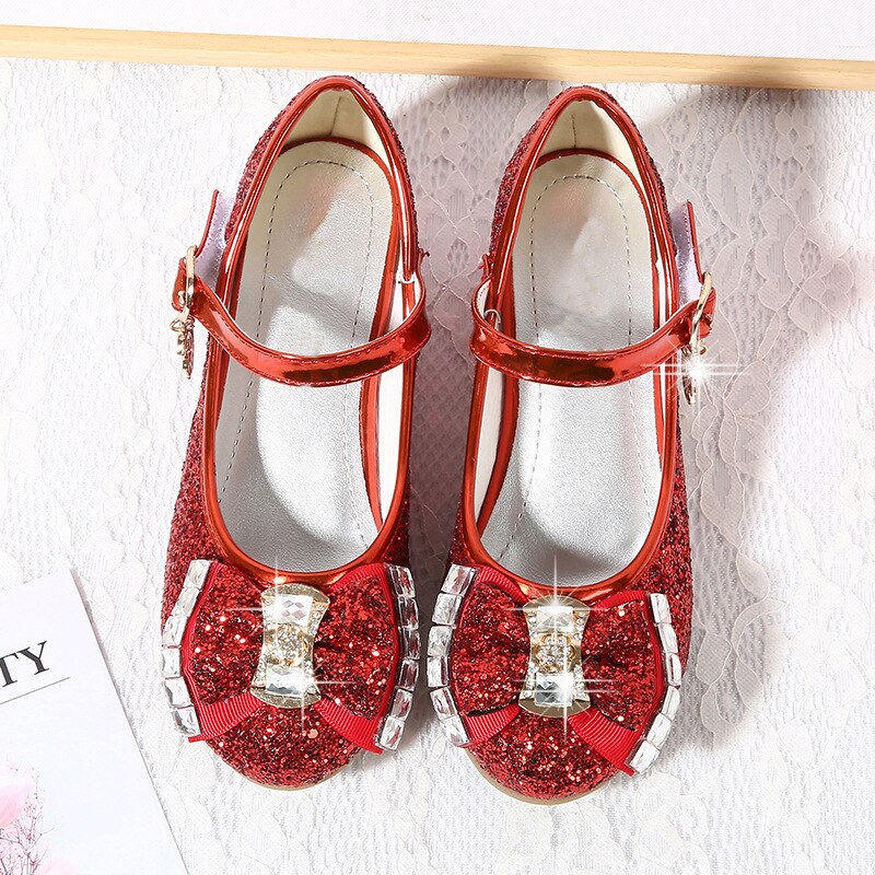 Spring Crystal Children Shoes Girls Princess Shoes Glitter Baby Dance