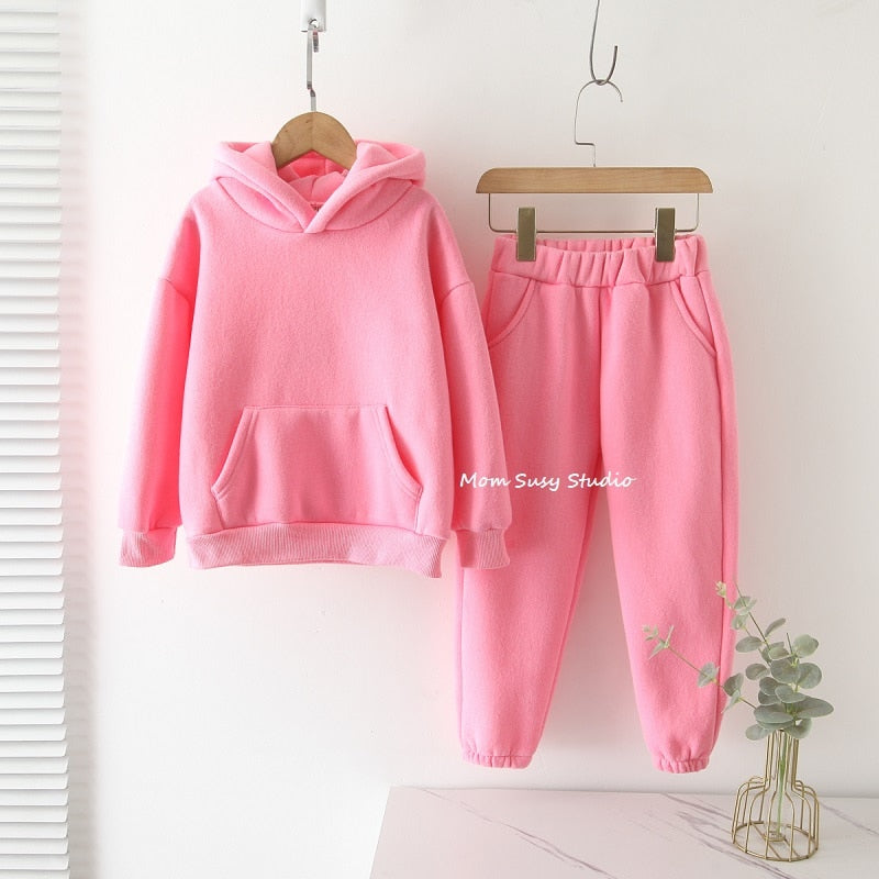 Mom Susy Baby Girl Boy Cotton Clothes Set Hoodie+Jogging