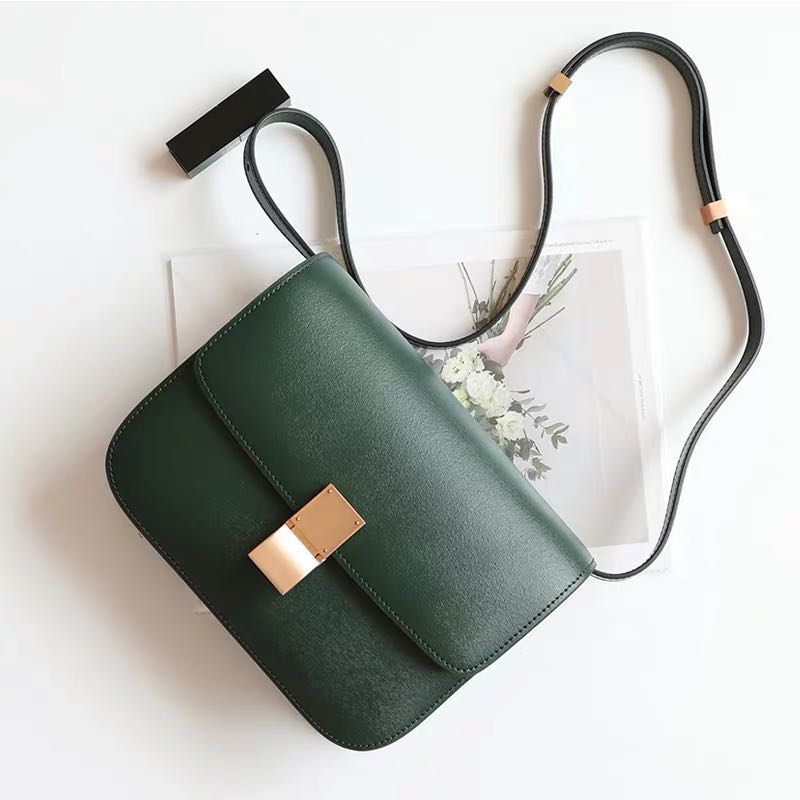 Genuine Leather Ladies Tofu Bag Luxury Design Handbag Purse Small