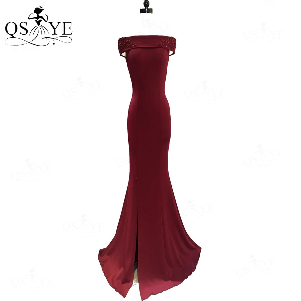 Homecoming Dresses: Royal Prom Dress Long Mermaid Bead Evening Dress