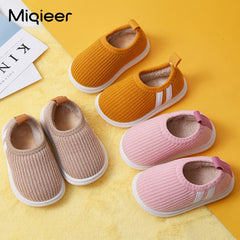 Children Slippers For Home Girls Boys Winter Warm Plush Kids Baby Toddler Infant